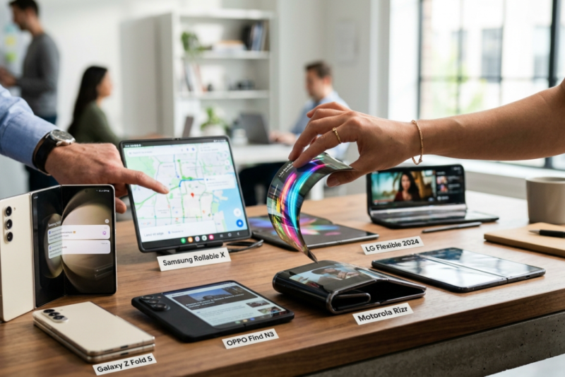 Top Companies Developing Rollable and Flexible Display Technology